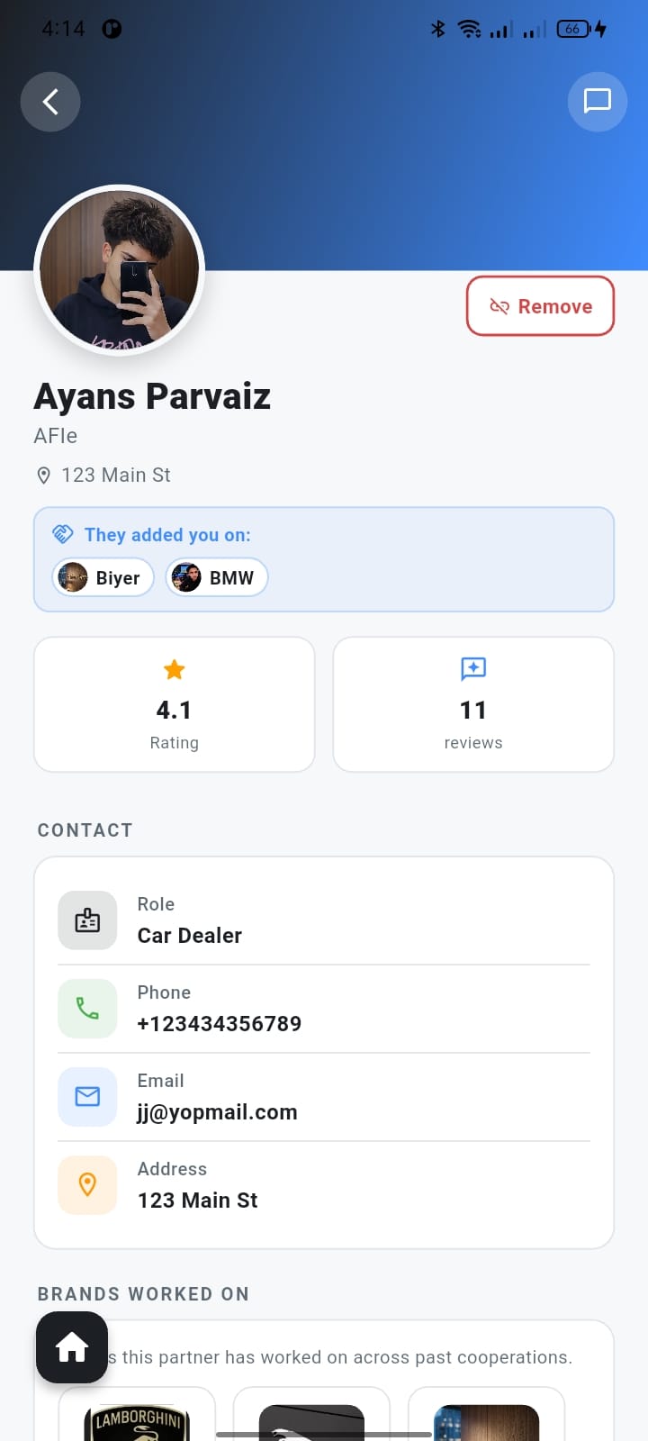 Dealer Profile — Armorix, Automotive / NFC built with Flutter and NFC by Ayan Parvaiz