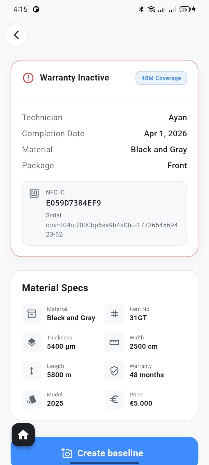 Warranty & NFC Card — Armorix, Automotive / NFC built with Flutter and NFC by Ayan Parvaiz