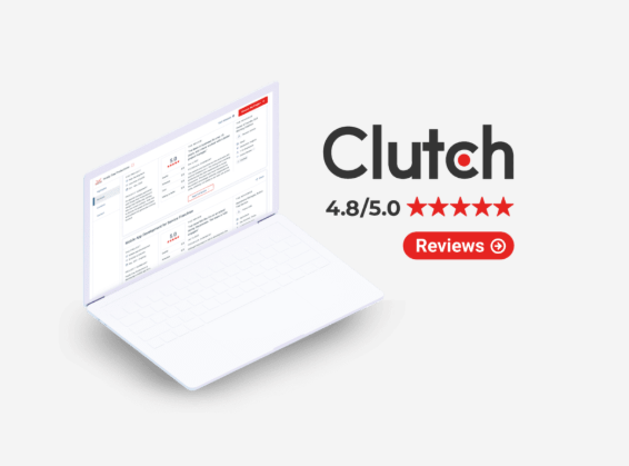 Clutch — 4.8 / 5.0 rating from verified client reviews