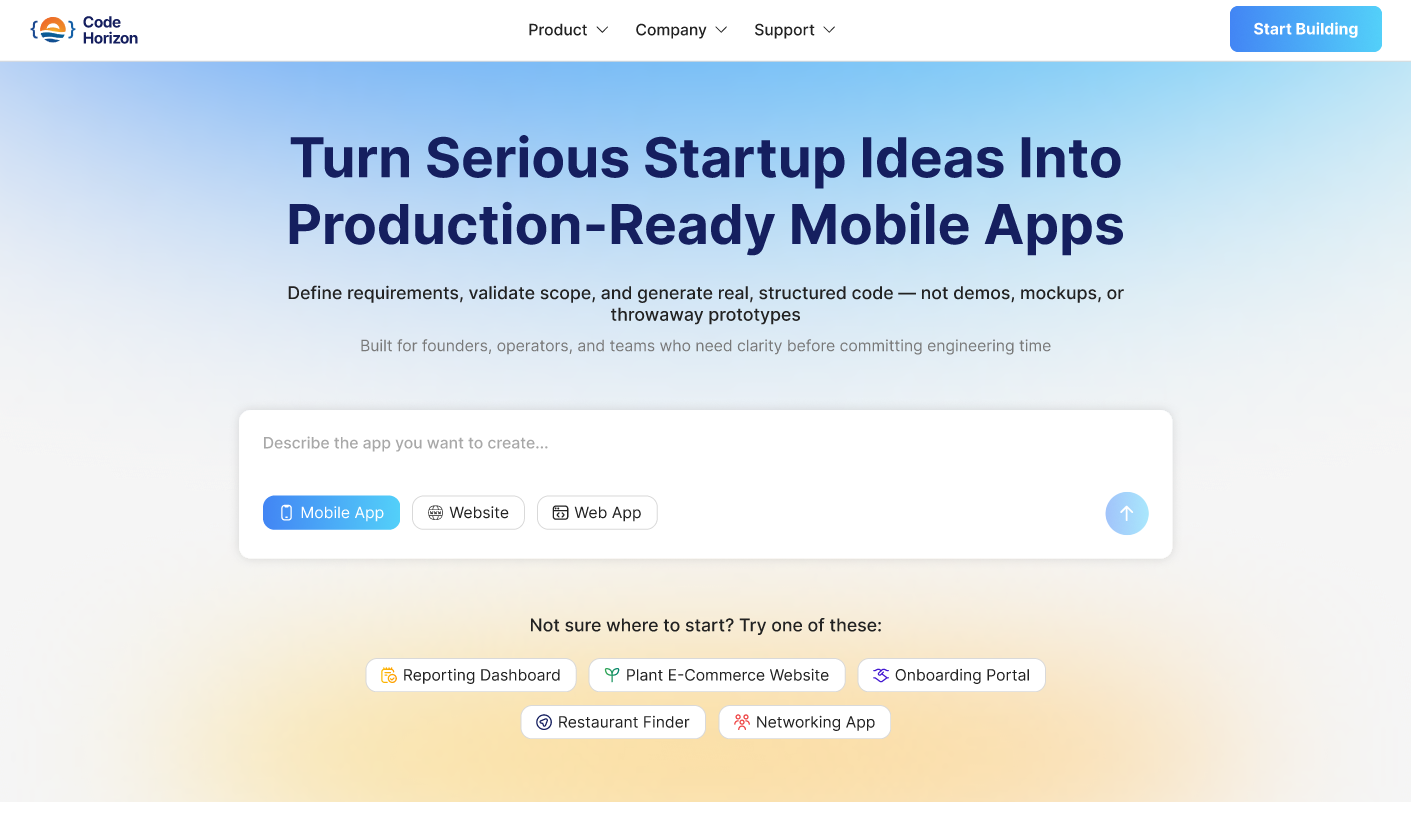 Landing Page — Lotus / Code Horizon, AI Platform built with Flutter Web and Node.js by Ayan Parvaiz