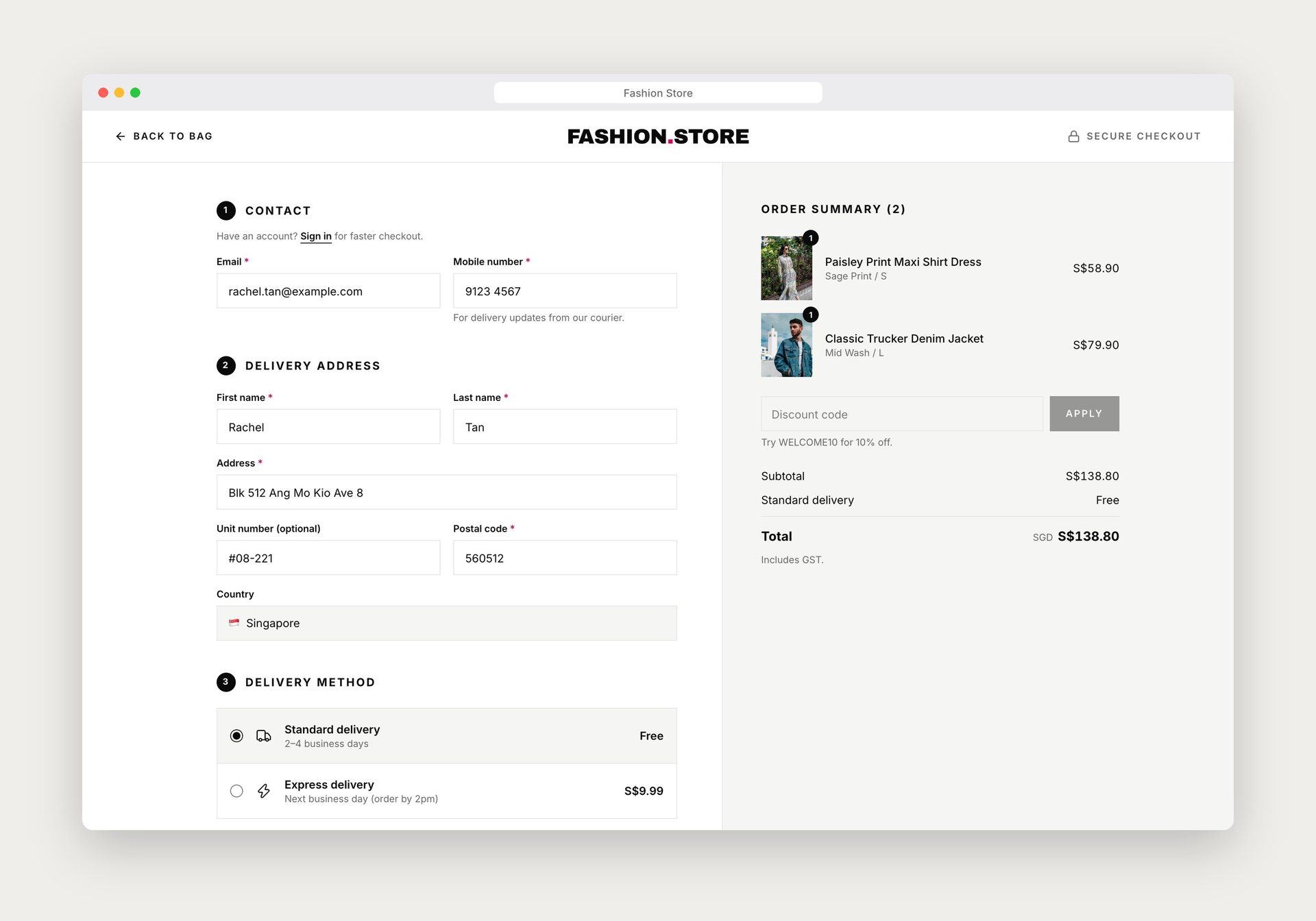 Cash on Delivery checkout — Fashion Store, E-commerce / 3D Web built with Next.js 16 and React 19 by Ayan Parvaiz