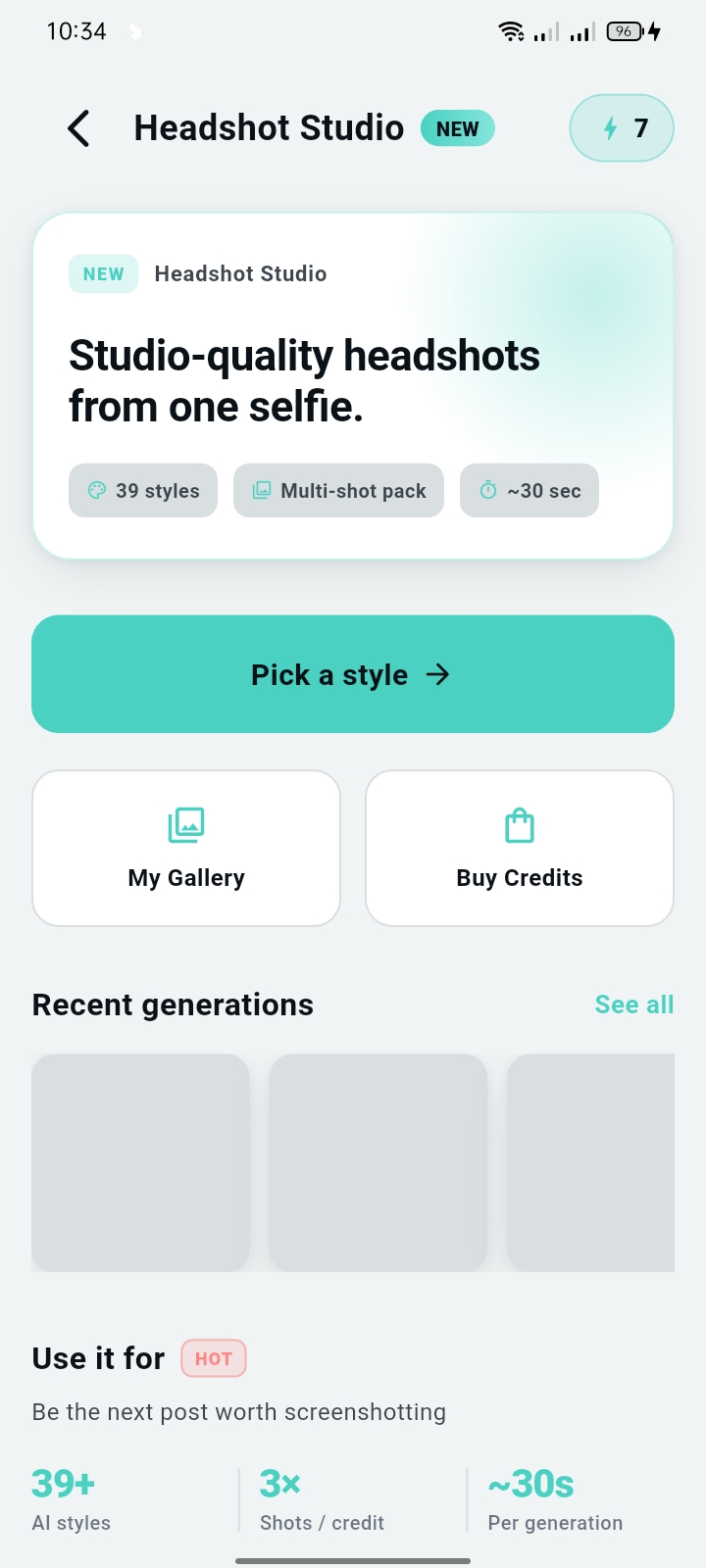 Headshot Studio — iChat, AI Content Studio built with Flutter and Dart by Ayan Parvaiz