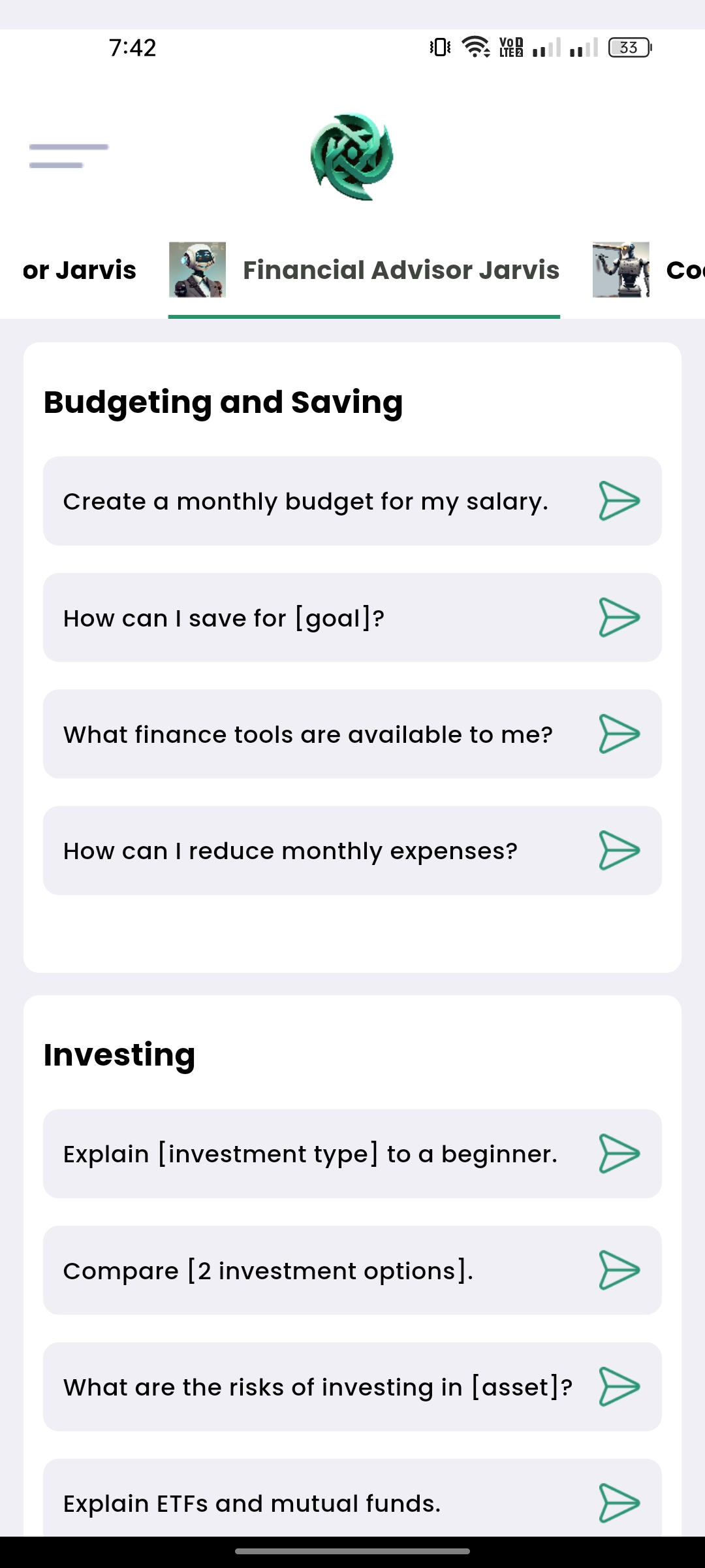 Teach Me Prompts — Jarvis, AI Mobile App built with Flutter and Node.js by Ayan Parvaiz