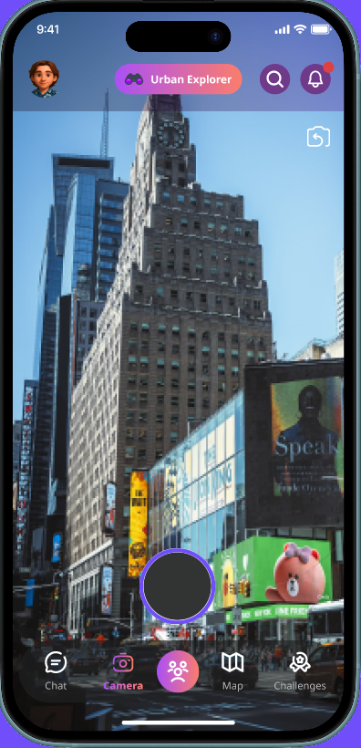 AR Camera — OutSpot, Social Platform built with Flutter and Express by Ayan Parvaiz