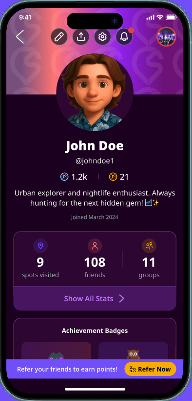 Profile — OutSpot, Social Platform built with Flutter and Express by Ayan Parvaiz
