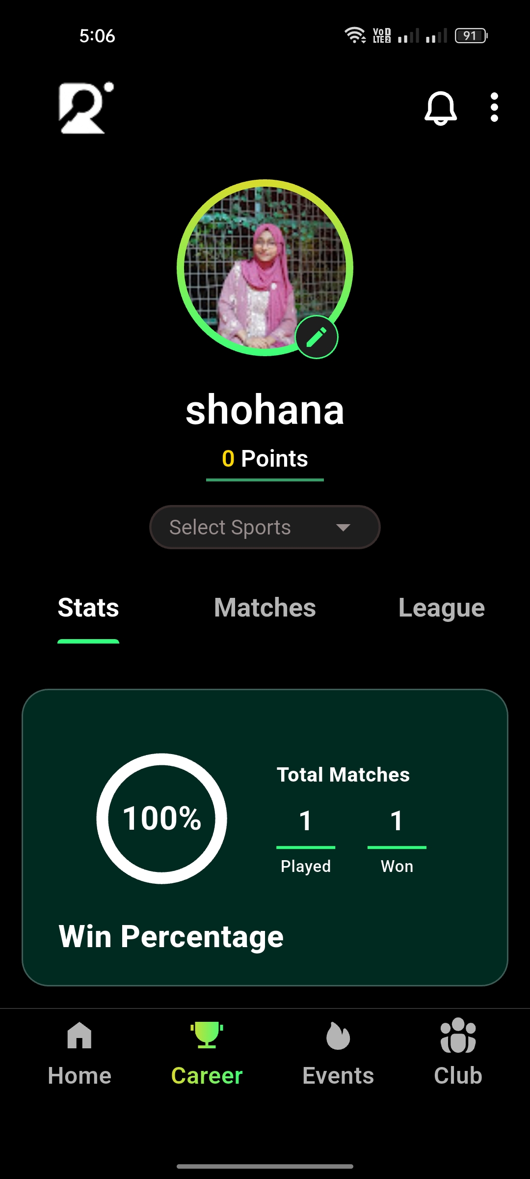 Screen preview — Racqit, Sports / Social Platform built with Flutter and Dart by Ayan Parvaiz