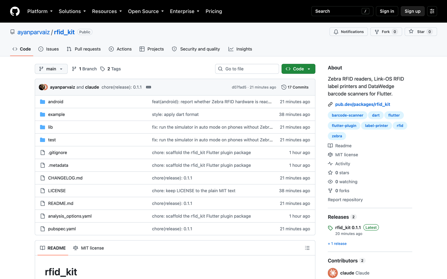 Admin dashboard — rfid_kit: Zebra RFID for Flutter, Open Source / Flutter Plugin built with Flutter and Dart by Ayan Parvaiz